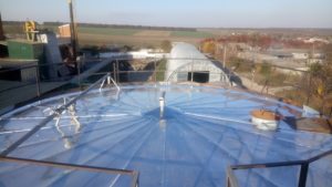 Installation of thermal insulation of the storage capacity of sunflower oil